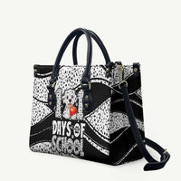 101 Days of School Dalmatian Leather Bag 100th Days Teacher Girl Boy - Spotted Mono Spiral
