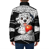 101 Days of School Dalmatian Padded Jacket 100th Days Teacher Girl Boy - Spotted Mono Spiral