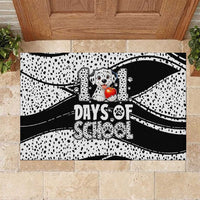 101 Days of School Dalmatian Rubber Doormat 100th Days Teacher Girl Boy - Spotted Mono Spiral