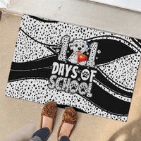 101 Days of School Dalmatian Rubber Doormat 100th Days Teacher Girl Boy - Spotted Mono Spiral