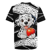 101 Days of School Dalmatian Rugby Jersey 100th Days Teacher Girl Boy - Spotted Mono Spiral