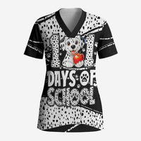 101 Days of School Dalmatian Scrub Top 100th Days Teacher Girl Boy - Spotted Mono Spiral