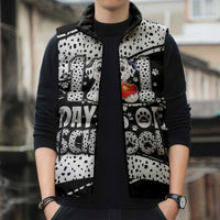 101 Days of School Dalmatian Sleeveless Puffer Jacket 100th Days Teacher Girl Boy - Spotted Mono Spiral