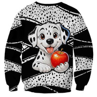 101 Days of School Dalmatian Sweatshirt 100th Days Teacher Girl Boy - Spotted Mono Spiral