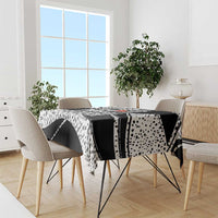 101 Days of School Dalmatian Tablecloth 100th Days Teacher Girl Boy - Spotted Mono Spiral