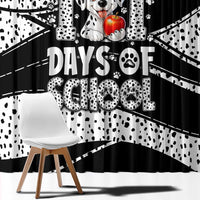 101 Days of School Dalmatian Window Curtain 100th Days Teacher Girl Boy - Spotted Mono Spiral