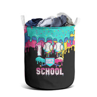 100 Days of School Baseball Laundry Basket with Sweet Melting Drip Pattern