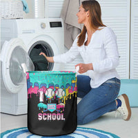 100 Days of School Baseball Laundry Basket with Sweet Melting Drip Pattern
