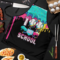 100 Days of School Baseball Apron with Sweet Melting Drip Pattern