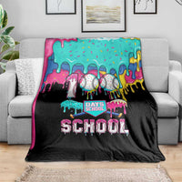 100 Days of School Baseball Blanket with Sweet Melting Drip Pattern