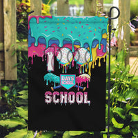 100 Days of School Baseball Garden Flag with Sweet Melting Drip Pattern