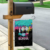 100 Days of School Baseball Garden Flag with Sweet Melting Drip Pattern