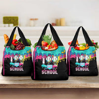 100 Days of School Baseball Grocery Bag with Sweet Melting Drip Pattern