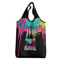 100 Days of School Baseball Grocery Bag with Sweet Melting Drip Pattern