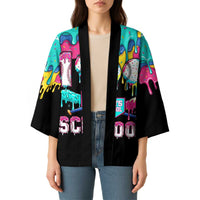 100 Days of School Baseball Kimono with Sweet Melting Drip Pattern