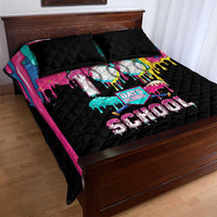 100 Days of School Baseball Quilt Bed Set with Sweet Melting Drip Pattern