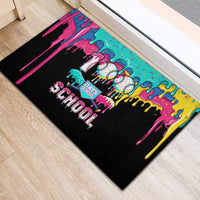 100 Days of School Baseball Rubber Doormat with Sweet Melting Drip Pattern