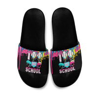 100 Days of School Baseball Slide Sandals with Sweet Melting Drip Pattern