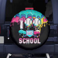 100 Days of School Baseball Spare Tire Cover with Sweet Melting Drip Pattern