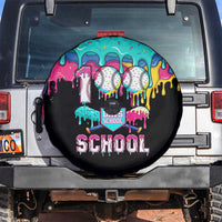 100 Days of School Baseball Spare Tire Cover with Sweet Melting Drip Pattern