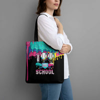 100 Days of School Baseball Tote Bag with Sweet Melting Drip Pattern