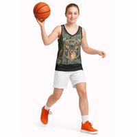 Deer 100 Days of School Basketball Jersey Camo Deer Adventure Forest