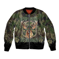 Deer 100 Days of School Bomber Jacket Camo Deer Adventure Forest