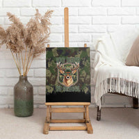Deer 100 Days of School Canvas Wall Art Camo Deer Adventure Forest