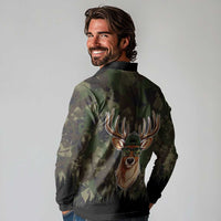 Deer 100 Days of School Long Sleeve Polo Shirt Camo Deer Adventure Forest