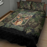 Deer 100 Days of School Quilt Bed Set Camo Deer Adventure Forest