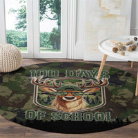 Deer 100 Days of School Round Carpet Camo Deer Adventure Forest