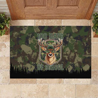 Deer 100 Days of School Rubber Doormat Camo Deer Adventure Forest