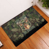Deer 100 Days of School Rubber Doormat Camo Deer Adventure Forest