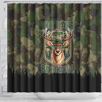 Deer 100 Days of School Shower Curtain Camo Deer Adventure Forest