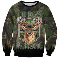 Deer 100 Days of School Sweatshirt Camo Deer Adventure Forest