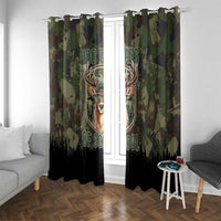 Deer 100 Days of School Window Curtain Camo Deer Adventure Forest