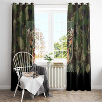 Deer 100 Days of School Window Curtain Camo Deer Adventure Forest