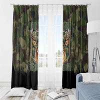 Deer 100 Days of School Window Curtain Camo Deer Adventure Forest
