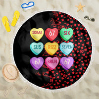 Valentine’s Day 67 Meme Six Seven Beach Blanket Gen Alpha Conversation Hearts