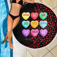 Valentine’s Day 67 Meme Six Seven Beach Blanket Gen Alpha Conversation Hearts