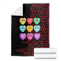 Valentine’s Day 67 Meme Six Seven Blanket Gen Alpha Conversation Hearts