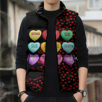 Valentine’s Day 67 Meme Six Seven Sleeveless Puffer Jacket Gen Alpha Conversation Hearts