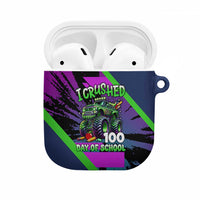 I Crushed 100 Days of School Monster Truck AirPods Case 100th Day Boys - Retro Radiant Pattern