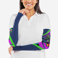 I Crushed 100 Days of School Monster Truck Arm Sleeves 100th Day Boys - Retro Radiant Pattern