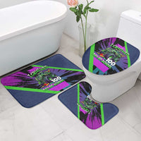 I Crushed 100 Days of School Monster Truck Bathroom Set 100th Day Boys - Retro Radiant Pattern