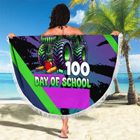 I Crushed 100 Days of School Monster Truck Beach Blanket 100th Day Boys - Retro Radiant Pattern