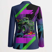 I Crushed 100 Days of School Monster Truck Blazer 100th Day Boys - Retro Radiant Pattern