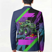 I Crushed 100 Days of School Monster Truck Blazer 100th Day Boys - Retro Radiant Pattern