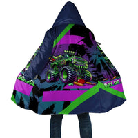 I Crushed 100 Days of School Monster Truck Cloak 100th Day Boys - Retro Radiant Pattern