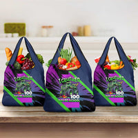 I Crushed 100 Days of School Monster Truck Grocery Bag 100th Day Boys - Retro Radiant Pattern